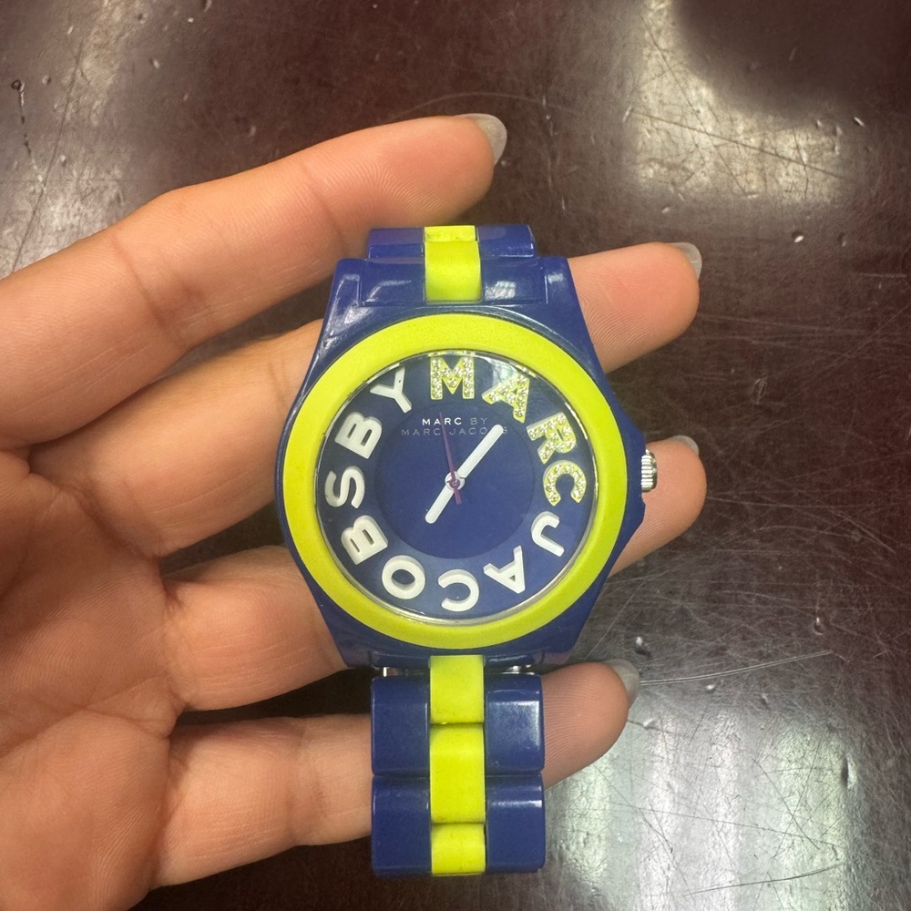 Marc by Marc Jacobs Vibrant Blue and Neon Yellow Watch